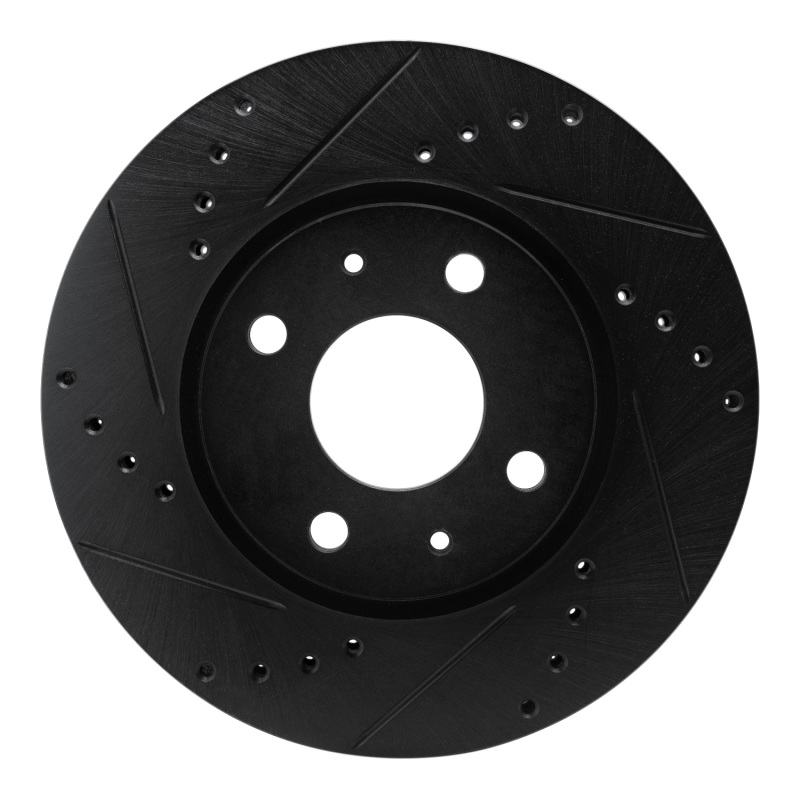 Ford Focus Brake Rotor (1) - Front Left - R1 Concepts - Drilled & Slotted - Black - `08-`11 Ford Focus Brake Rotor (1) - Front Left - R1 Concepts - Drilled & Slotted - Black - `08-`11